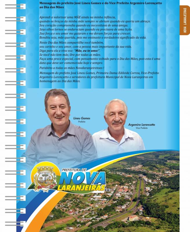Mensagem do prefeito José Lineu Gomes ao Dia das Mães